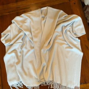 Mer Sea Light Blue Poncho/Wrap With Envelope